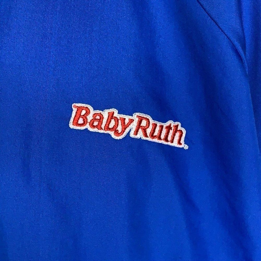 Vintage 80s Baby Ruth Racing Jacket L Blue Labonte - Picture 5 of 8